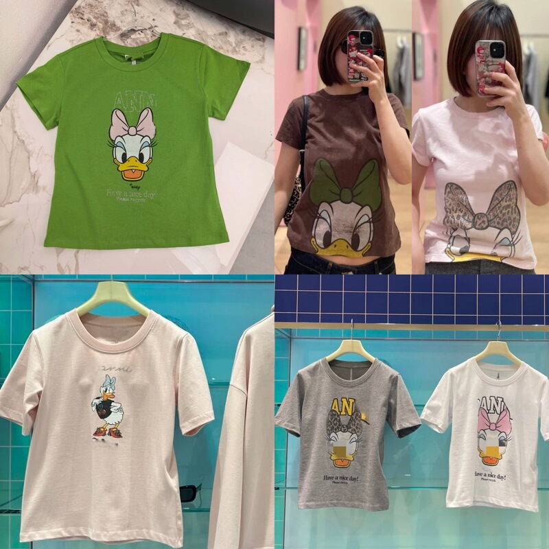 26 New Models of Donald Duck Collaboration Vintage-Style Slim-Fit Short-Sleeve T-Shirts, Pure Cotton, Cross-Border Casual Versatile Tops for Women 26 New Models of Donald Duck Collaboration Vintage-Style Slim-Fit Short-Sleeve T-Shirts, Pure Cotton, Cross-Border Casual Versatile Tops for Women