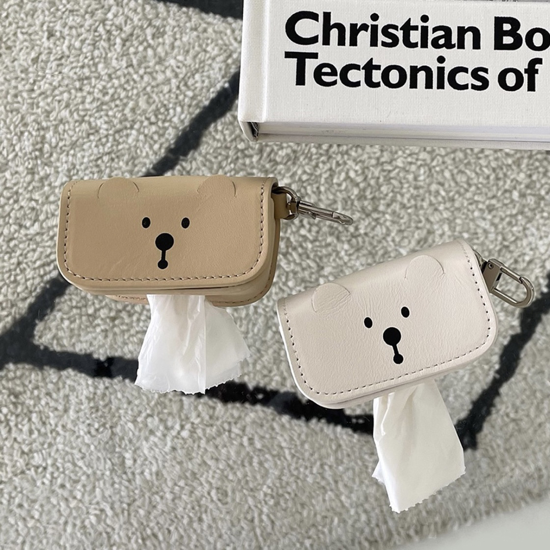 Style Korean Cute Bear Skin Dog Walking Poop Bag Shovel Cat Poop Pet Garbage Bag Distribution Storage