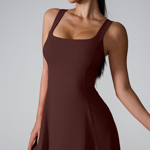 INS 2024 European & American Cross-Border Sports Dress: Sexy, Versatile Skirt with Built-in Pads—Prevent Wardrobe Malfunctions in Running and Fitness Activities