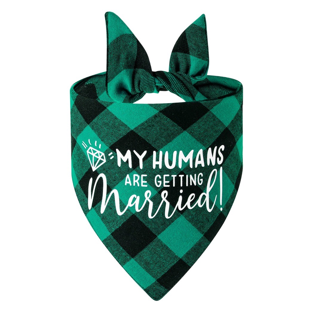 Tanpopo transfronterizo mascota triángulo toalla mascota bufanda algodón a cuadros perro triángulo toalla mascota saliva toalla