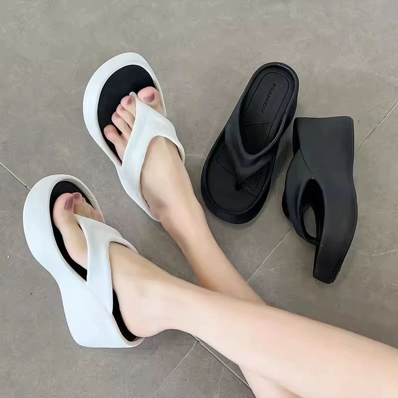 Удобные мужские и женские шлепанцы Mesh Flip-Flops, пляжные тапочки на платформе, модная сетчатая верхняя часть, размер 35/36–39/40