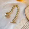 Brand fashionable golden metal bracelet heart shaped, Japanese and Korean, simple and elegant design