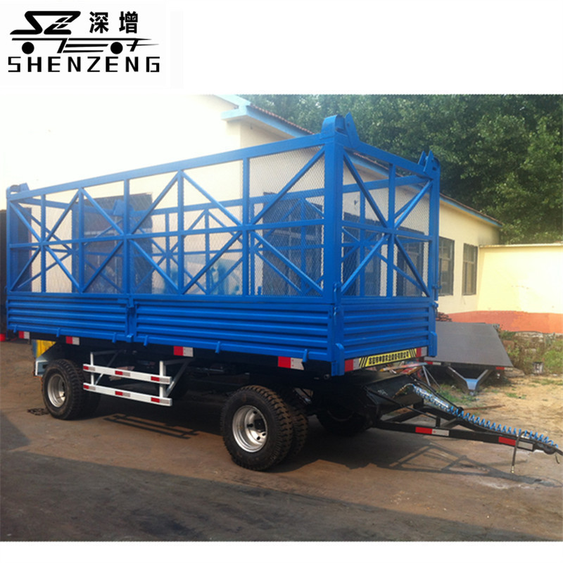 8吨青贮拖车 高栏拖车 自卸拖车 拖拉机农用挂车 草拖车