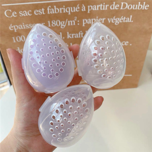 Beauty makeup storage box breathable beauty sponge shell outdoor portable powder puff case mini cosmetic makeup sponge storage sponge