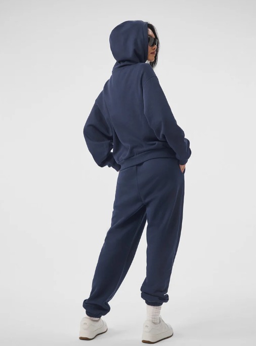 Autumn Winter Sports Hoodie 3D Emboridery Label Loose Women Warm Hoodie Sets