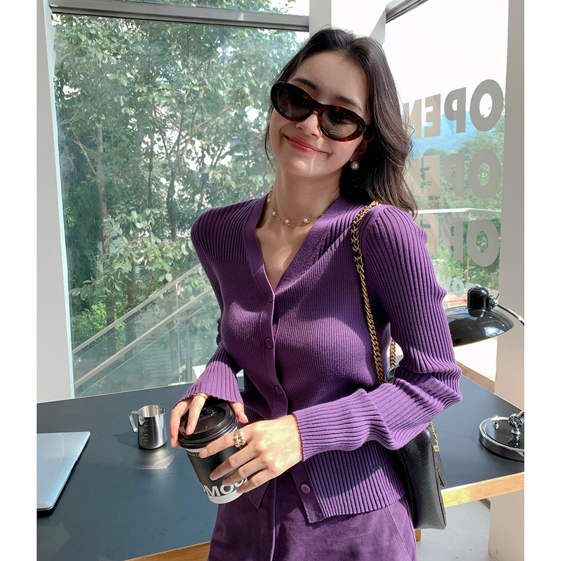 Jinyia Reputation Commuting Series 60S Yangzi Knitted Cardigan Women's Autumn New Thin Jacket Top