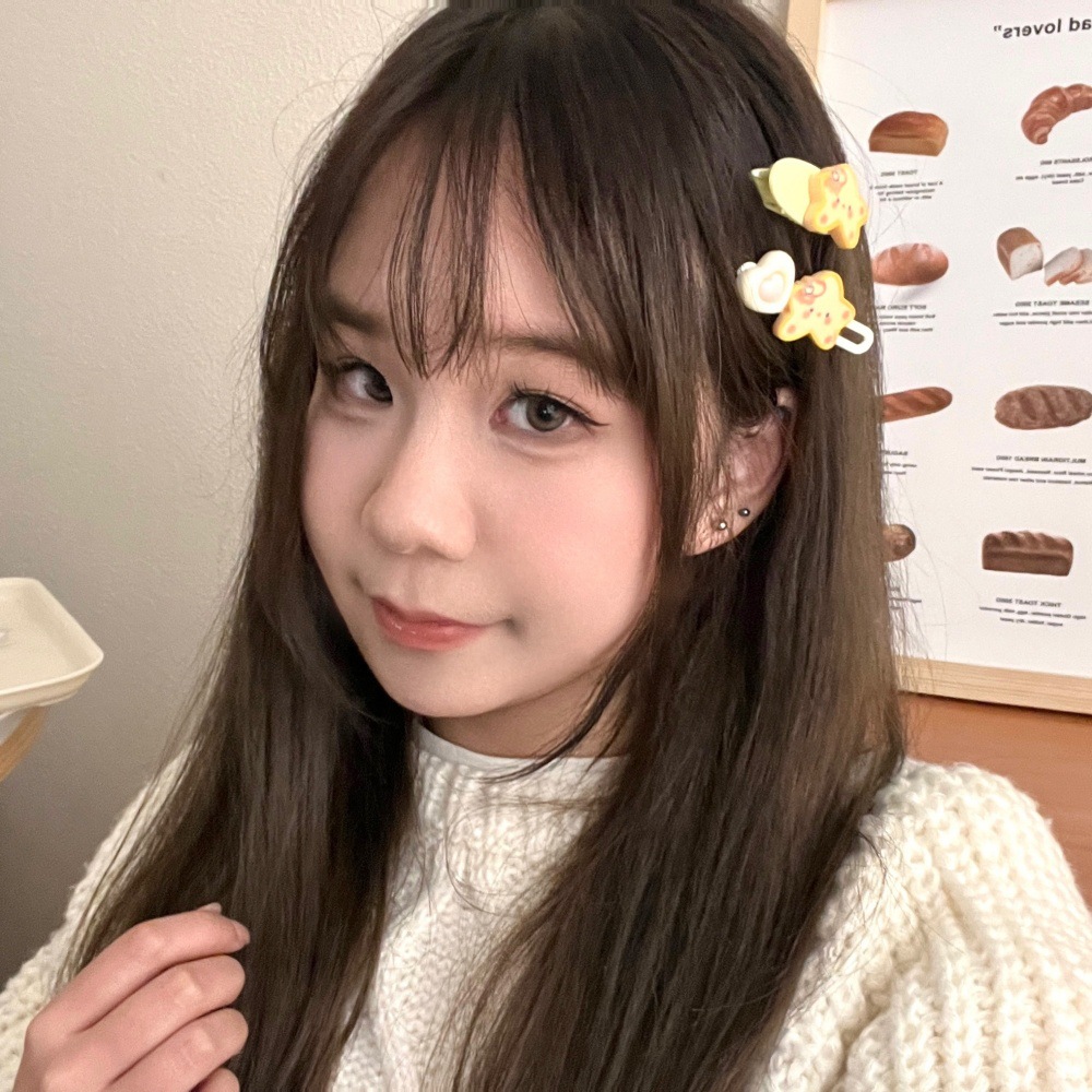 Hermoso amarillo estrella set de cabello corazón de una niña salvaje cabello de cola de caballo corda de cabello frisa dulce broca de cabello