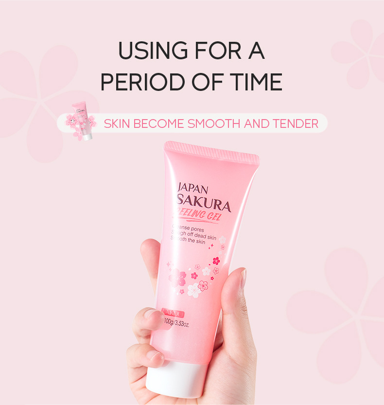 Cross-border LAIKOU Cherry Blossom 100g Body Exfoliating, Pore-cleansing, hydrating and moisturizing Skin care products Manufacturer wholesale undefined
