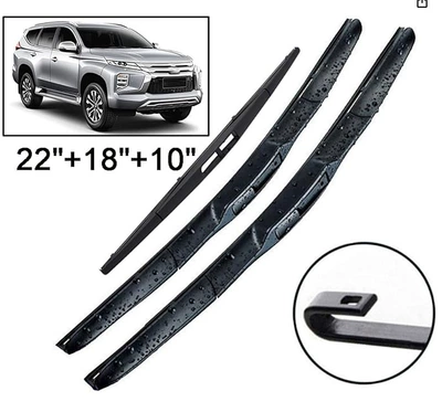 Suitable for Mitsubishi Pajero Montero 2015-2022 22"+18"+10" Wiper Blades (Wiper) - pajero-montero-2015-2022-221810