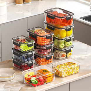 Crate Fresh-keeping Box Lunch Box Vegetable Food Sealed Jar Lunch Box Fruit Snacks Biscuit Storage Box Freezing with Lid