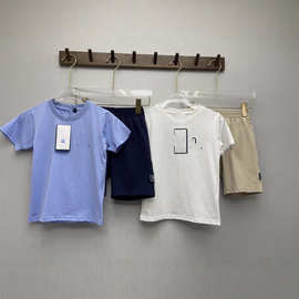 厂家直销男女童夏季短袖短裤两件套中大童洋气全棉套装批发