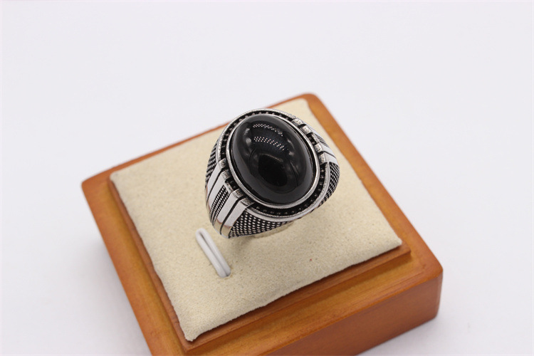 20g Weight Gem Inlay Material Rings Classification 12, 7, 8 Ring Size 1 Piece Quantity Daily, Party Occasion Titanium Steel Material Geometric Pattern Men's Gender Retro, Vintage Style Style Men's Retro Vintage Style Rings Geometric Titanium Steel Gem Men Signet Rings 11
