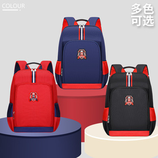 New schoolbag Primary School students set logo printing for boys and girls to reduce the burden of breathable English style children's backpack printing
