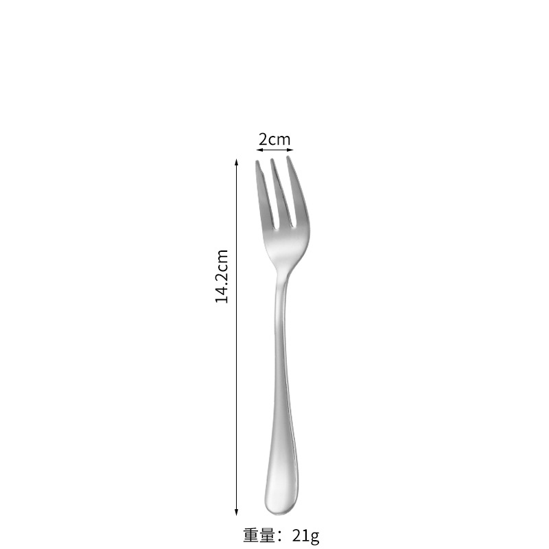 Tenedor de té de plata