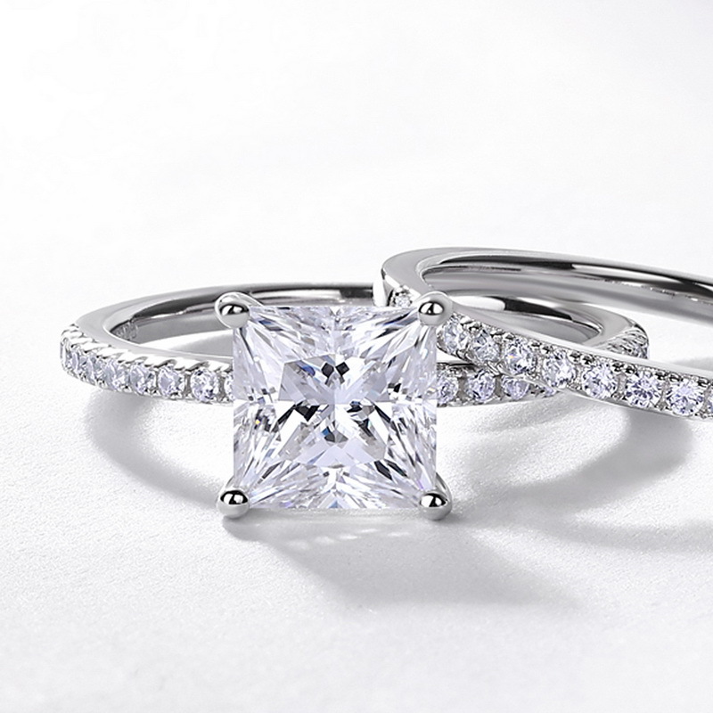 All Seasons Season Women's Gender Moissanite 925 Sterling Silver Rings GRA Certificate Geometric Rings