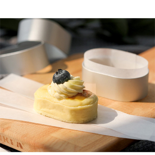 Oval semi-cooked cheese mold 19*3cm rim 100 molds 10 sets of household baking snack molds wholesale