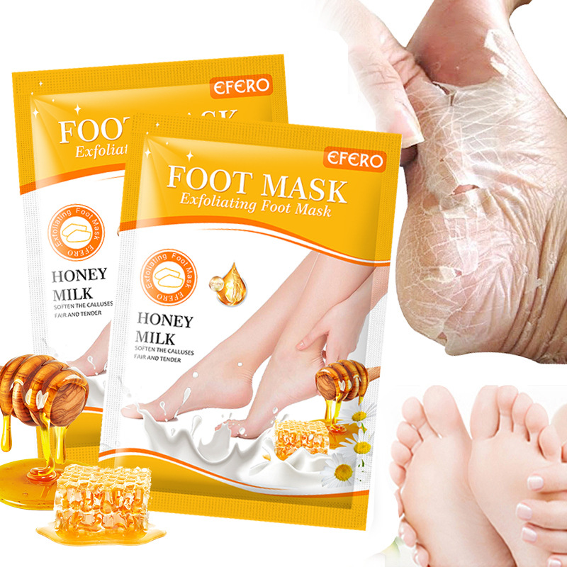 Efero Honey Foot Mask, Dead Skin & Callus Remover, Foot Patch for Rough Feet, Exfoliating Foot Mask