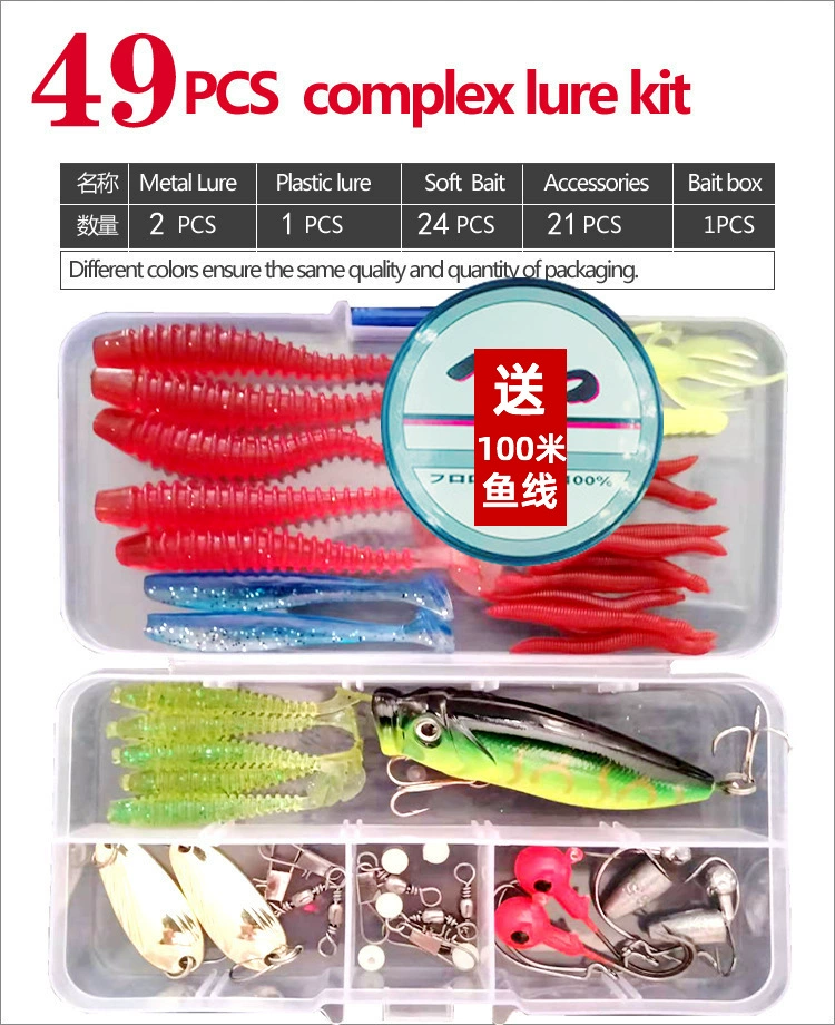 Набор приманок Luya Bait набор Luya Fishing Bad Luya Sequin Soft Bad Thunder Frog Bionic Luya Bait Полный набор
