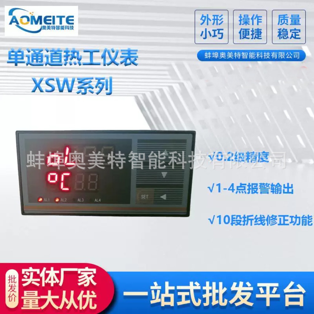 XSW单通道双数显示控制器温度压力液位测量报警变送温控专家双显