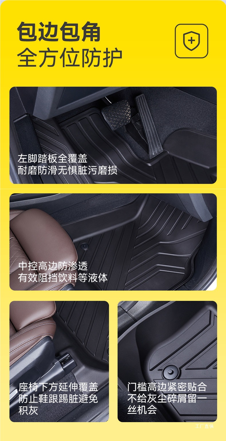 Goodyear Tpe Car Floor Mats Are Suitable for Bmw X1, X3, X4, X5, Ix3, I3, I5, X5L, 3 Series, 5 Series, and Long Axle Peihui
