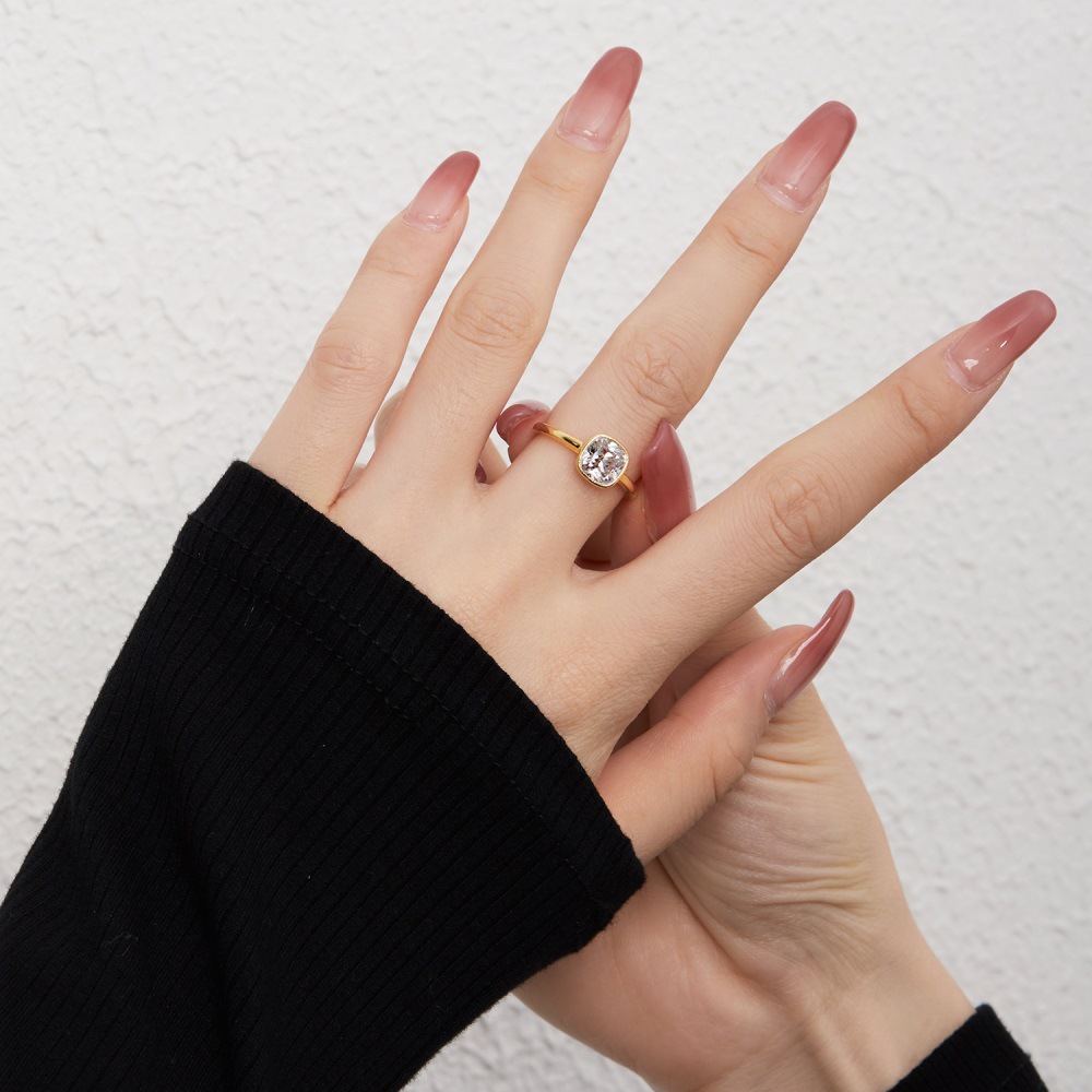 6g Weight Zircon Inlay Material Rings Classification 1 Piece Quantity Holiday, Daily Occasion 925 Sterling Silver Material Heart Shape Pattern Women's Gender Inlay Design Simple Style, Classic Style Style 925 Sterling Silver Zircon Heart Shape Rings 8