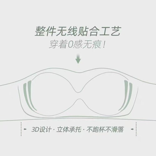 Miracle strapless underwear, invisible bra, tube top, one-shoulder, small chest, gathering, anti-falling, traceless, wire-free underwear for women