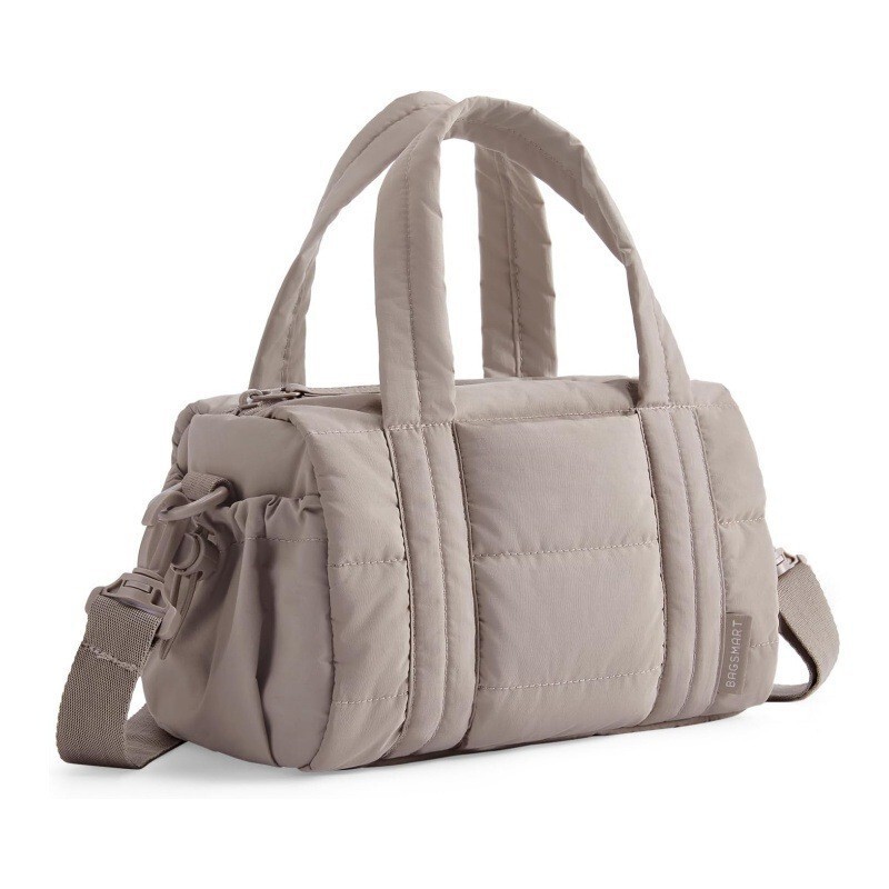 Cross-Border New Women's down Handbag with Top Handle, Lightweight Handmade Waterproof Nylon Fluffy Shoulder Wallet