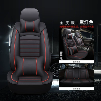 Seat cushion, seat cover: Luxury Wing Car Seat - black-and-red-luxury-version-5-seats