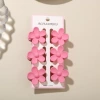 #8 Matte Rose Red [6-piece set with card] 3.5cm five-petal flower style