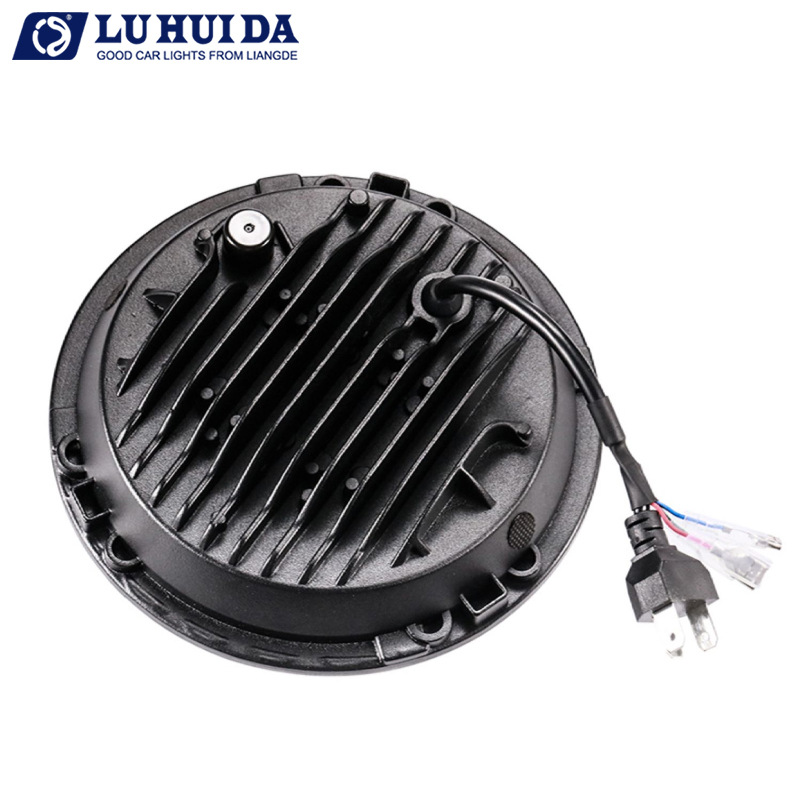 7 pulgadas h4h13 Pastor vehículo todoterreno 60W faro delantero 5 pulgadas ronda Harley binocular motocicleta proyector al por mayor