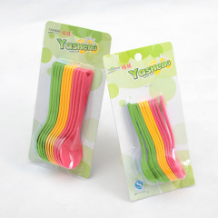 12-pack household small spoons, colorful and simple children's baby rice soup medicine spoons kitchen seasoning spoons coffee stirring spoons