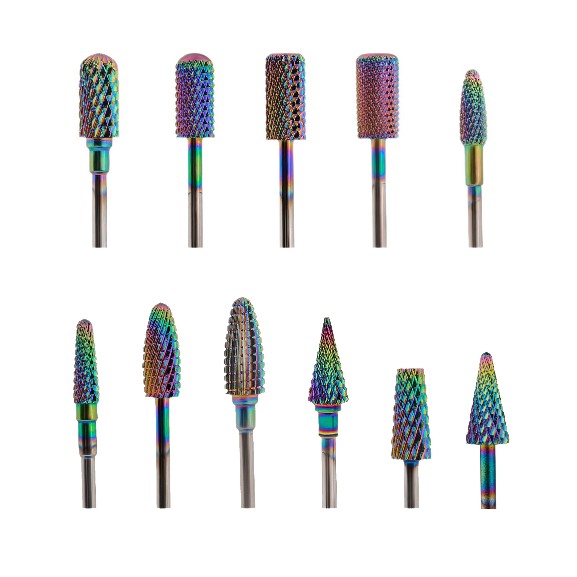 Cross-border clavo galvanoplastia aleación de acero de tungsteno cabeza de molienda de acero de tungsteno chapado en color cabeza rectificadora accesorios en stock