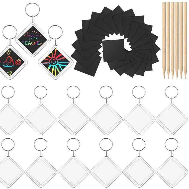 열쇠 고리 스크래치 그림-다이아몬드