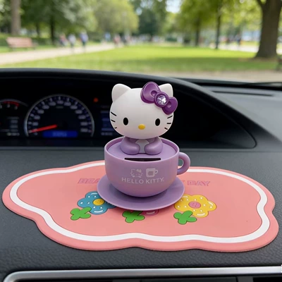Car ornaments, Hello Kitty Car Accessories - purple-kt-cat-pink-anti-slip-mat