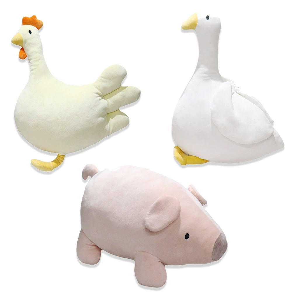Изготовленная на заказ чистая красная Милая большая белая гусиная Подушка девушка сердце Розовая Свинья ревень курица Кукла Плюшевая Игрушка Большой оптом