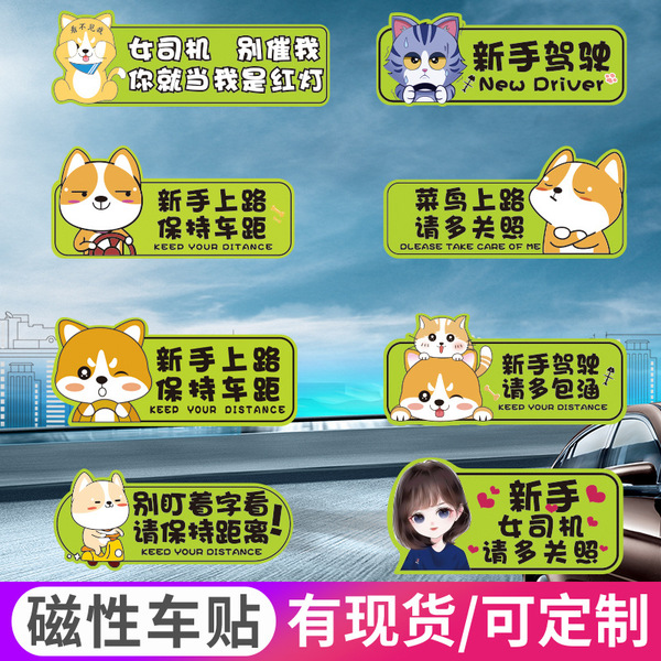 Female driver internship car stickers for newbies on the road…