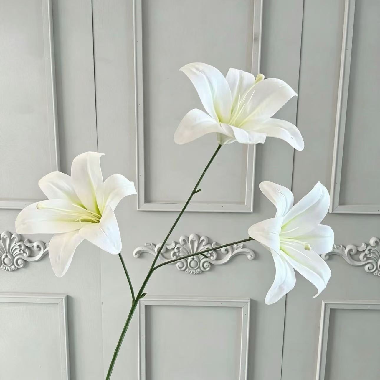 Flores artificiales blancas para decoración de escenarios, escaparates, arreglos de rosas, arte floral suave y composiciones florales.