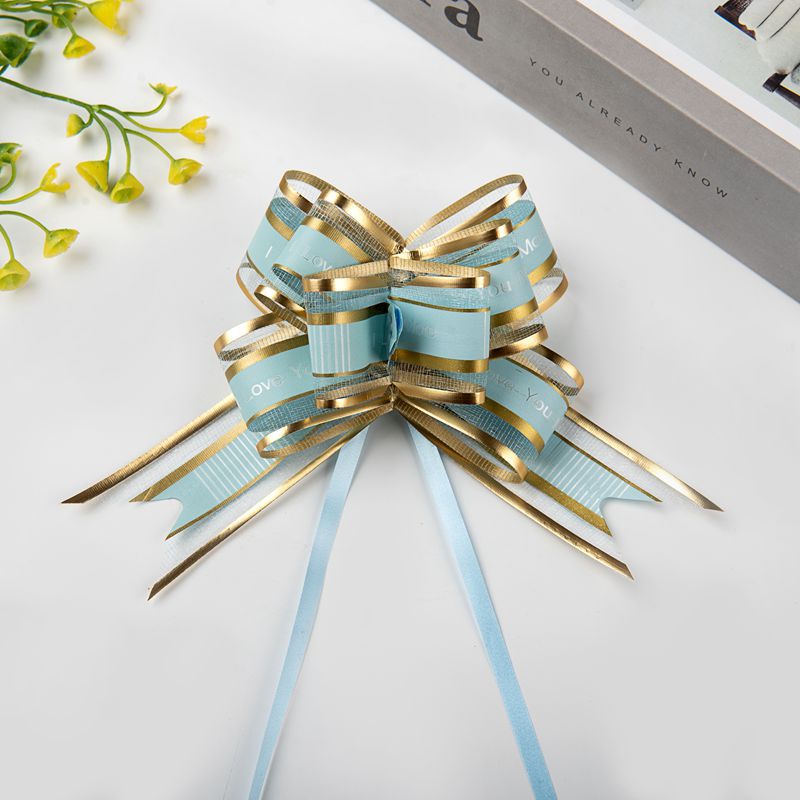 Transfronterizo amazon 30 cinta mediana confesión hilo de nieve arco mano tire flor regalo embalaje carta tire