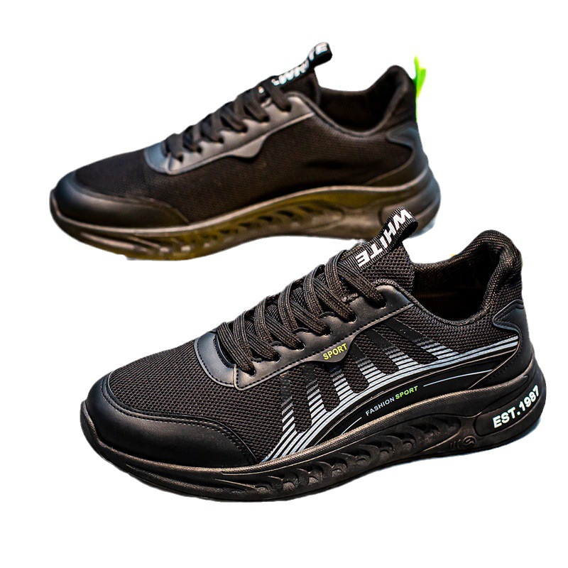 Ademende heren hardloopschoenen met luchtkussen en hoogtezool_voghion.com
