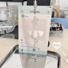 【今天有雨】手作串珠手机链少女心ins风包包相机链挂件咕本咕卡