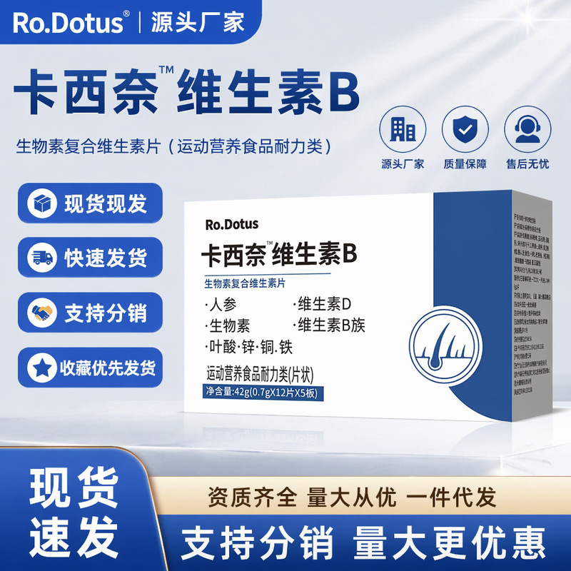 Kasine Vitamin B Multi-Vitamin Chewable Tablets for Middle-Aged and Elderly People, Sports Nutrition Food, Vitamin B