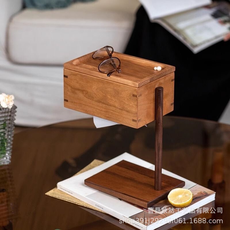 木质抽纸盒客厅装饰抽取式纸巾盒调料收纳架玄关香薰托盘抽纸盒|undefined