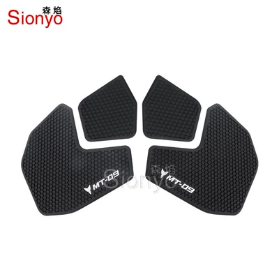 Suitable for Yamaha Mt09 Motorcycle Fuel Tank Sticker, Anti-Slip Sticker, Fuel Tank Rubber Tank Decorative Sticker 2013- (Motorcycle helmet anti-fog film) - black-high-quality-nano-adhesive