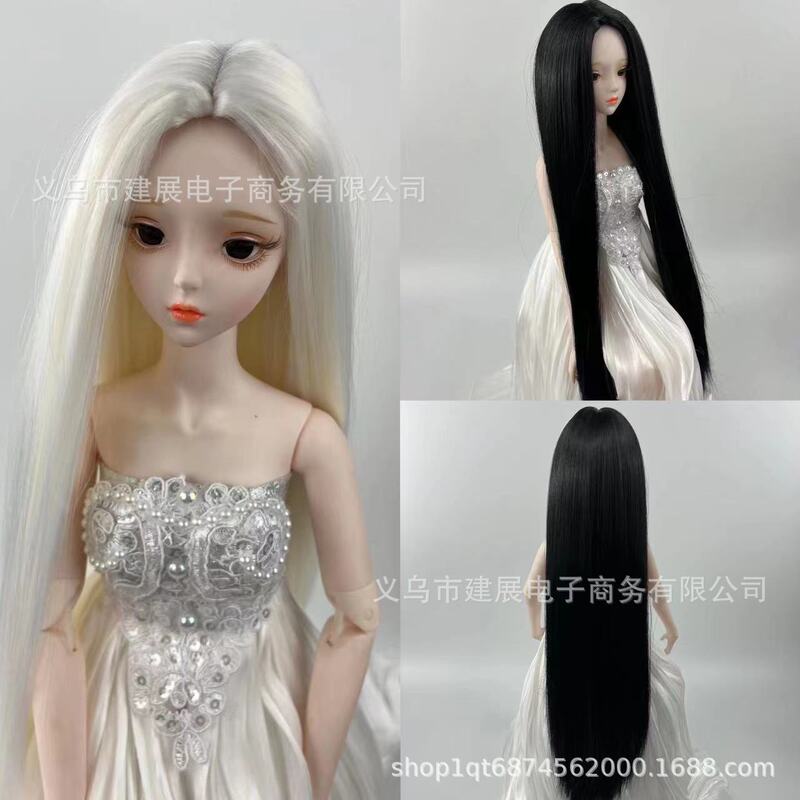 bjd doll wig small 3 points 3 points 4 points 6 points 60cm Ye Luoli high temperature silk can be braided hair thickening