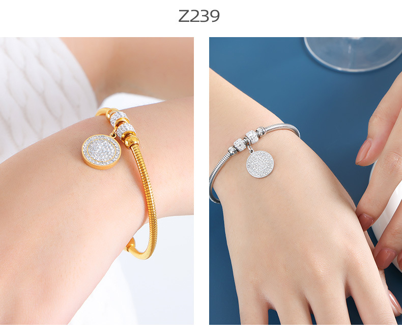 Pendant Bracelet Set Magnetic Attraction Titanium Steel Bangles_voghion.com