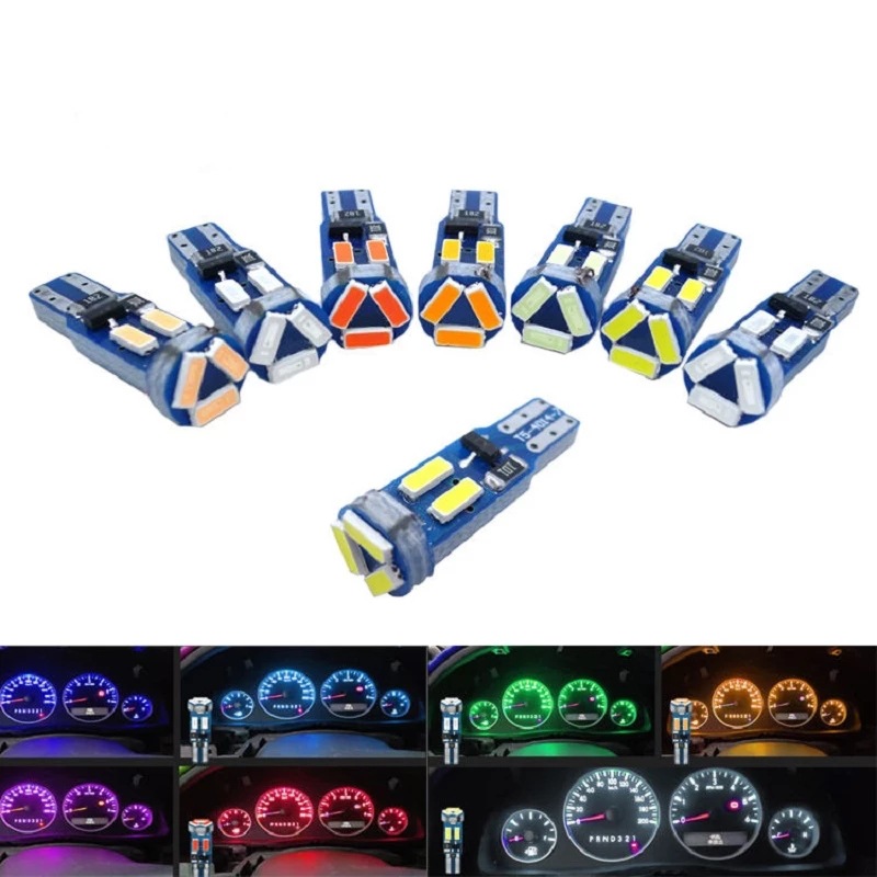 Nuevo automóvil brillante LED luz de instrumentos T5 4014 7SMD LED indicador T5 luz de panel de instrumentos 12V