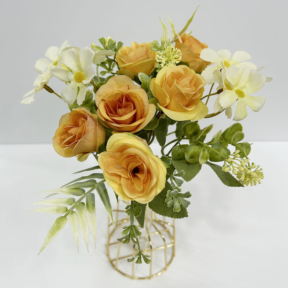 Kunstig blomst rose Daisy bukett INS stil kunstig blomst fabrikk hjem dekorasjon grenseoverskridende bryllup_voghion.com