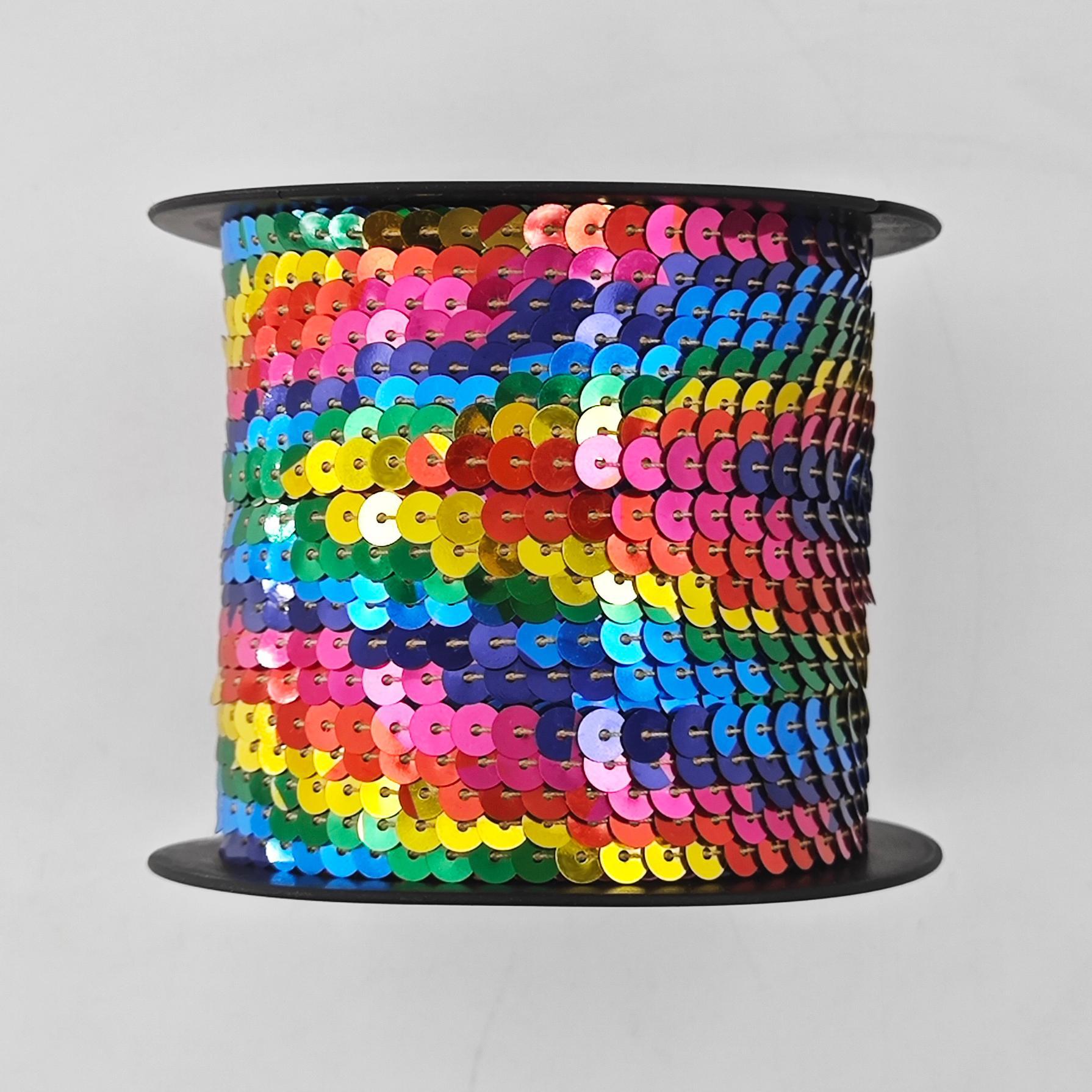 6mm 플랫 연결 조각(90m/롤) Rainbow 9619