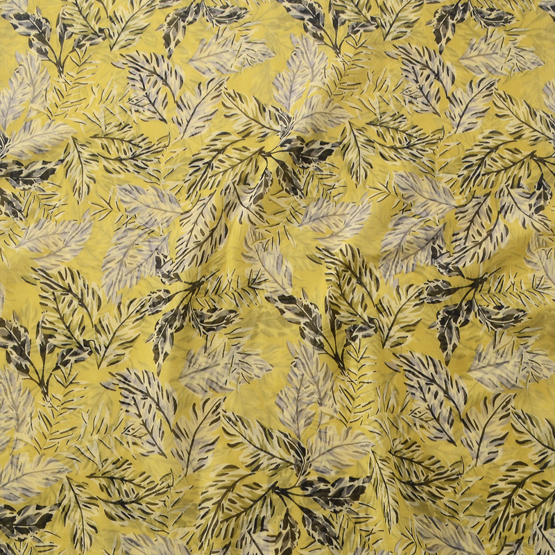 Amazon transfronterizo Comercio exterior Venta caliente hoja de plátano amarillo bufanda mujer retro larga bufanda de algodón y lino sensación bufanda