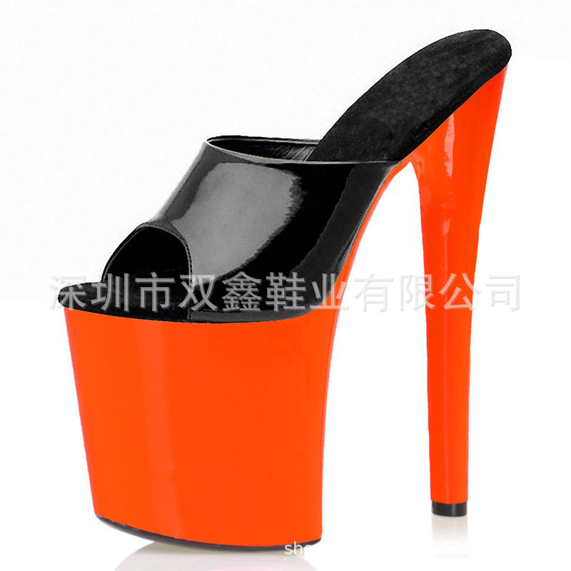 20CM naranja envuelto sandalias sexy verano de las mujeres sexy pole dance tacones altos discoteca odio tiangao modelo pasarela